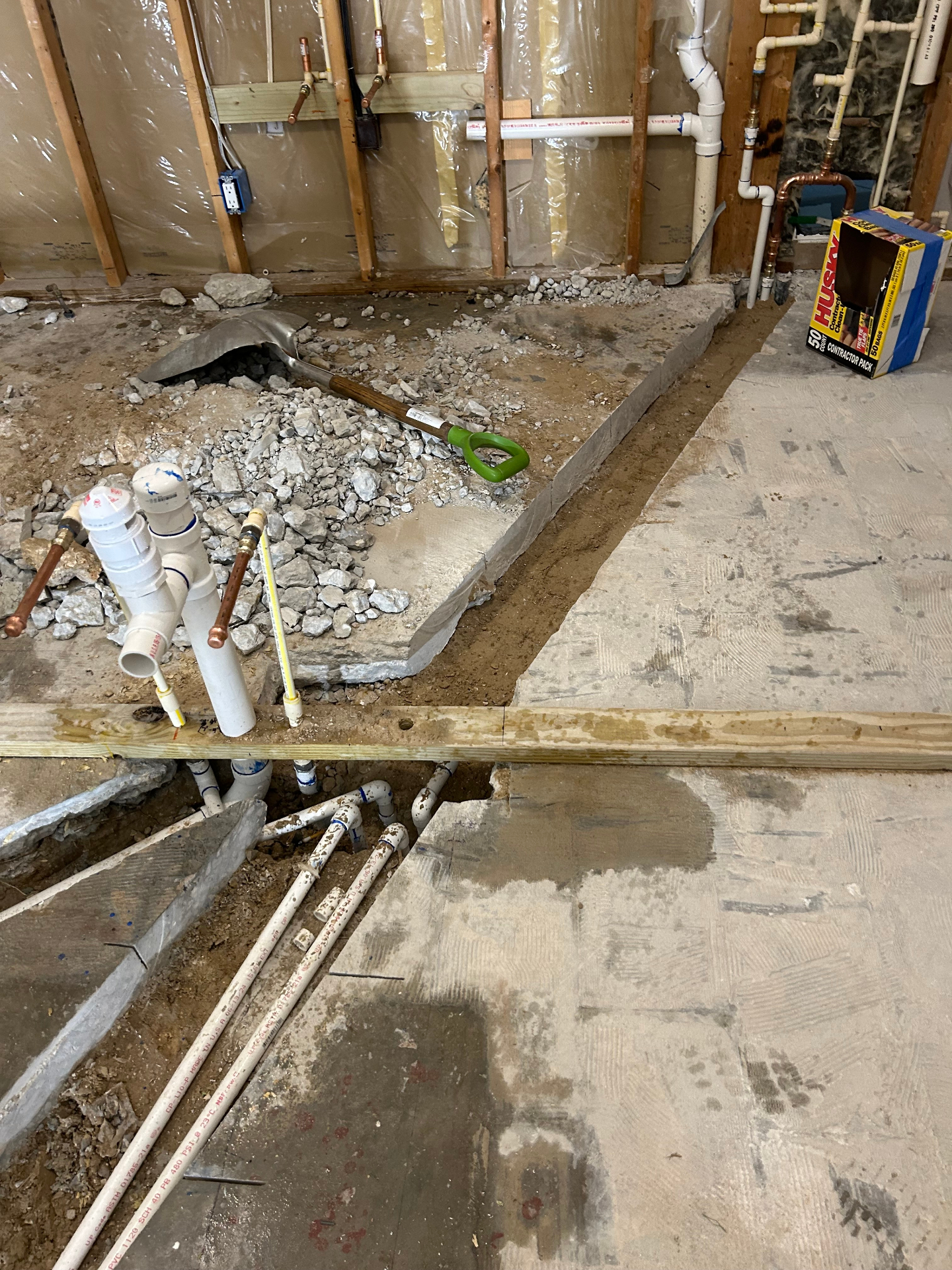 Clean slab cut & repair